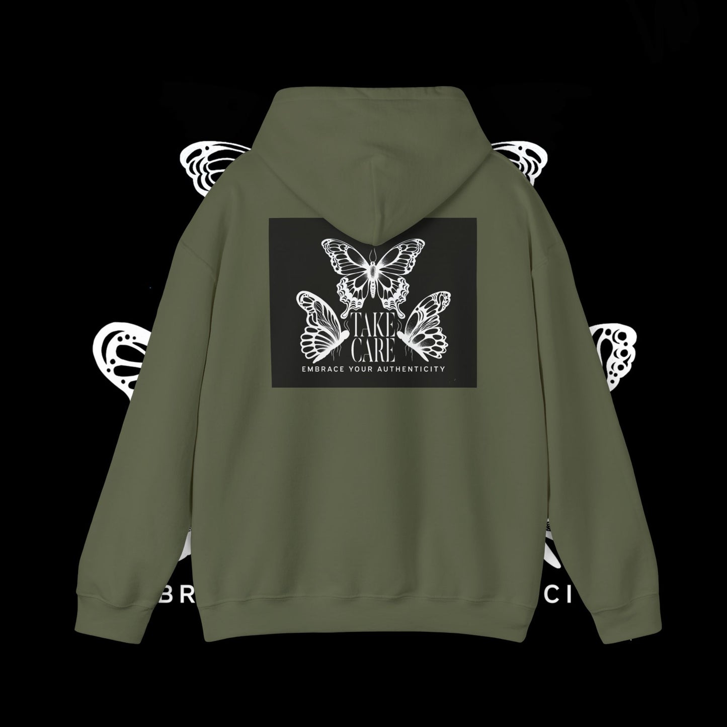 Military Green Take Care Hoodie