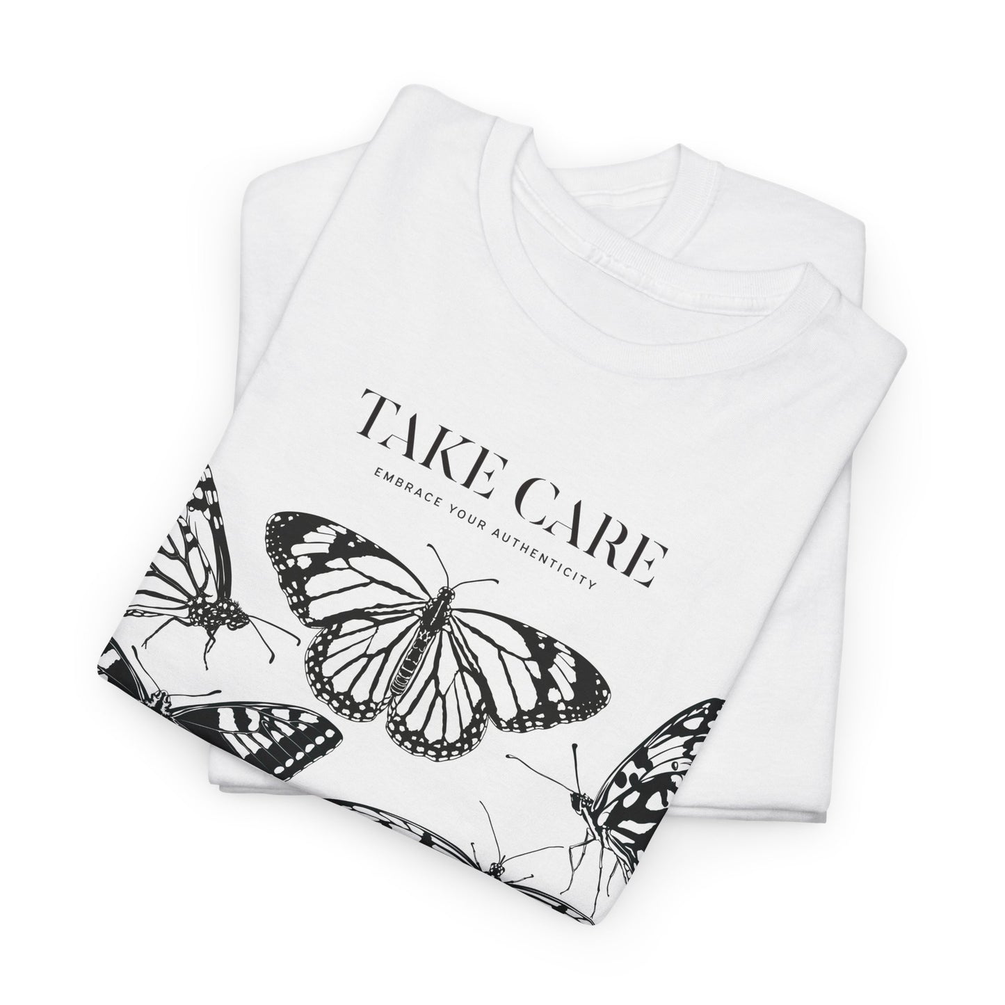 "Take Care butterfly shirt"